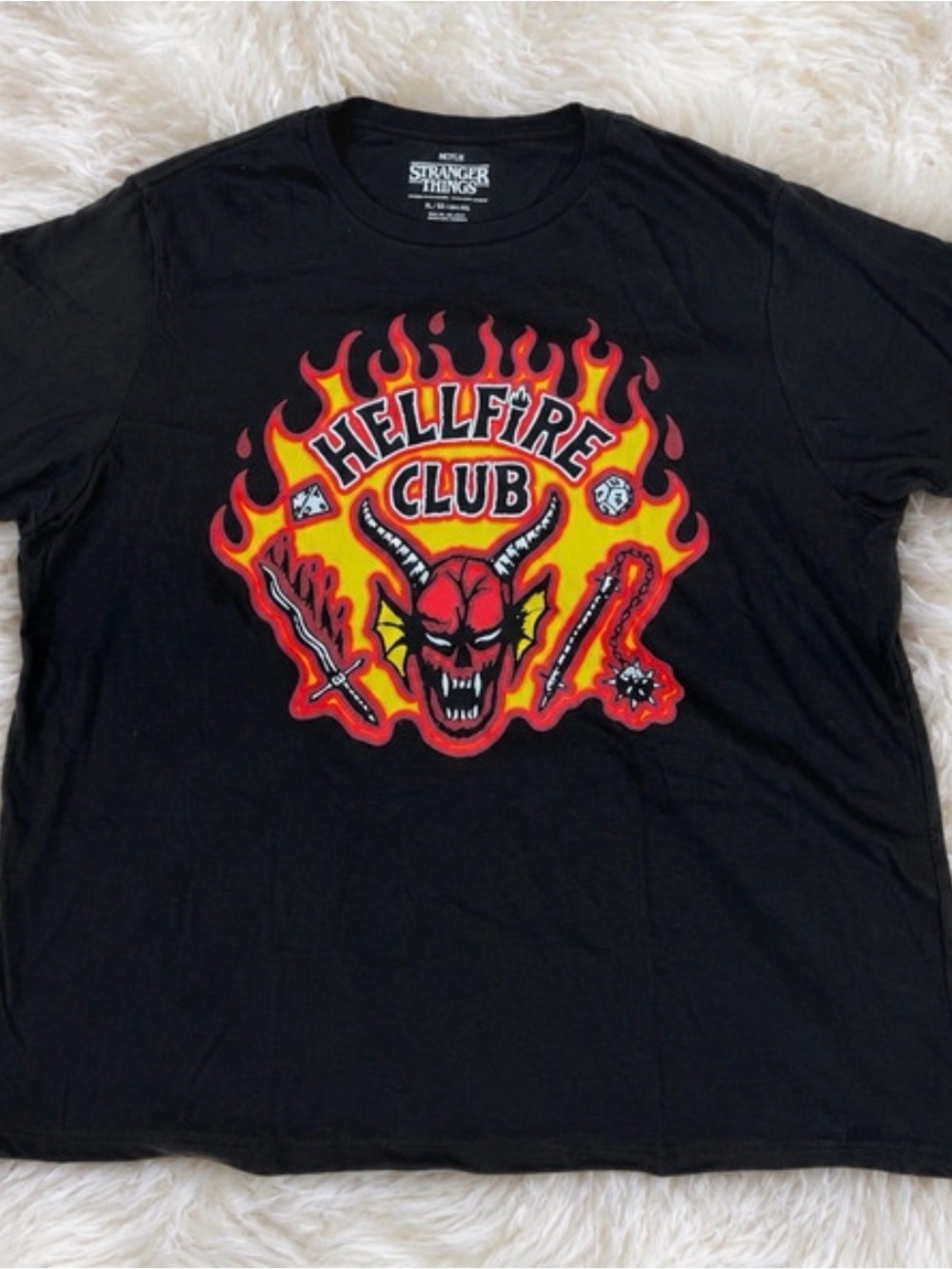 Stranger Things Hellfire Club Black Graphic Short Sleeve Tee